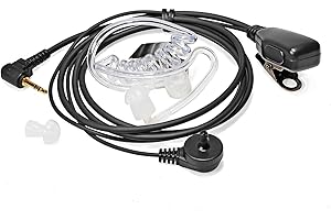 HYSHIKRA Oreillette Écouteurs pour Talkie-walkie 2,5 mm compatibles avec Motorola TLKR-T60 T61 T62 T80 T81 T82 T-92 H2O T80 Extreme T82 Extreme (1 pièces)