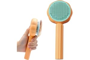 KIPTVO Pet hair Cleaner Brush Prime, Cat Brush, Dog Brush, Dog Grooming Brush, Comfy Bear Pet Brush, Pet Hair Cleaner Brush, Pet Hair Brush, Pet Grooming Brush, for Short Long Curly Hair(Orange)