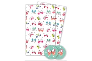 Abacus Cards 08778A Beautiful Butterflies Gift Wrap Pack with 2 Sheets & 2 Tags - Plastic Free & Fully Recyclable