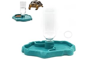 DSQSasahip Comedero para Reptiles y Tortugas, 2 en 1 para Reptiles, Tortuga, comedero automatizado, dispensador de Agua, Adecuado para Tortugas, Geckos