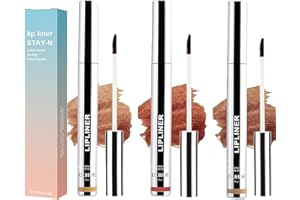 PEIQIUP Abnehmbares Lipliner-Set (3 Stück), Peel Off Lip Liner Stain, lang anhaltende pralle Lippenlinien-Lipliner-Lipliner, Für alle Hauttypen