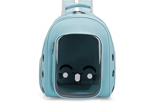 PETCUTE Mochila para Mascota,Transpirable Mochila portátil para Transportar para Gato y Perro pequeño hasta 7 kg,Mochila Transportín Gato con Cinturón de Seguridad Interno, Colchón Suave