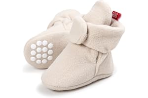 TMEOG Unisex-Baby Krabbelschuhe Winterschuhe Wollschuhe Neugeborenes Stiefel Booties Gefütterte Boots für Baby 0-18Monate