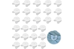 Wefaly 24 Pièces Couette Clip, Antidérapantes Pince Couette pour Garder la Couette en Place Transparent Housse de Couette Clip pour Couette de Chambre Coucher Rideau (3.7 * 3.8cm)