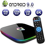 Q PLUS Android 9.0 TV BOX 4GB RAM/32GB ROM H6 Quad-Core TV Box 2.4Ghz WiFi/Ethernet 6K HDMI TV BOX