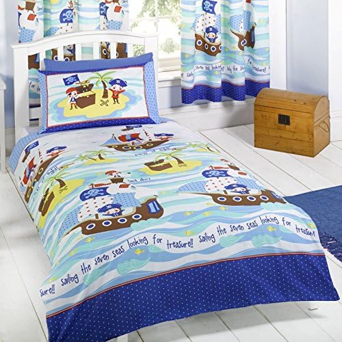 Seven Seas Pirates 4 in 1 Junior Bedding Bundle (Duvet + Pillow + Covers)