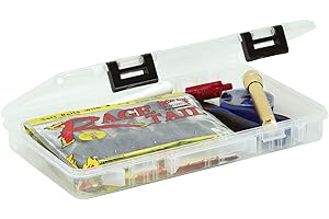 PLANO Open-Compartment 3700 StowAway,Fishing tackle box, Plastic Box, Plastic Storage Organizer Box w Removable Dividers, Tackle Tray for Crankbaits, Softbaits and hooks, fishing equipment