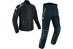 WMW WALI MOTO WEAR Herren Motorrad Sommer Textil kombi Motorradkombi herren 2-teiler mit Protektoren belüftete Motorrad Textilkombi Motorrad Textil Jacke und Hose Neu