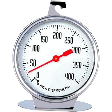CENTOLLA Oven Thermometer – 2.56-Inch Dial, 100°F-600°F Stainless Steel For Gas, Electric, Toaster & Grill Ovens