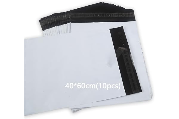 huruirui 40X60cm 10pcs Enveloppe Plastique Expédition Emballage Colis Vinted Grand Pochette Envoie Colis Nouveaux Matériaux Opaque/Boîte à Chaussures Transport Verpackungskarton