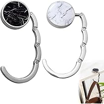 2 Ganci Da Tavolo Per Borse QEEROYO - Appendiabiti Pieghevole Con Base Antiscivolo | Diamante Flash - Foto 6