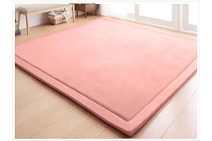 Loartee korallen Samtmatte, Teppich, als Krabbeldecke fürs Kind, Yogamatte und Übungsauflage geeignet, Rose, 150 * 150cm