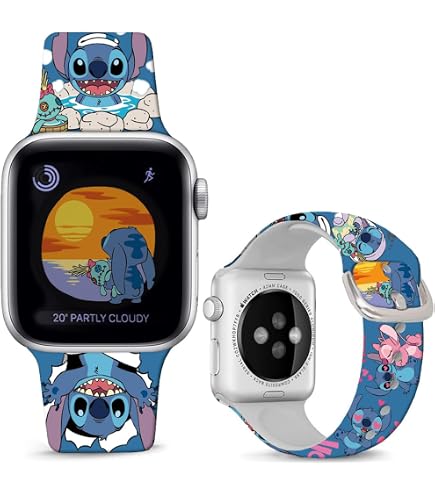Bracelet Silicone Pour Fitbit Versa 2/Versa/Lite/SE - 23 Mm, Motif Cartoon, Clip Acier Inoxydable - 9