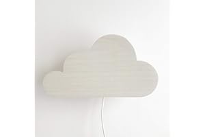 ‎CLEVERE KIDS BABY-COLLECTION Clevere Kids Kinder-Wandlampe Alle meine Tiere | Handarbeit aus der EU | hochwertige Leselampe, Nachtlicht aus Holz | E14 (Wolke weiß)