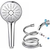 NEROLIA 5 Function Hand Shower Head + 150cm Extra long Shower Hose Spiral / Luxury Shower Set Set Set with 2