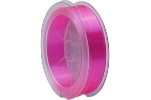 EASYBYMALL Fluorocarbon Fishing Line 100M Virtually Invisible Soft Leader Line for Enhanced Biting Rate (8.0-0.50mm-34.32LB Pink)