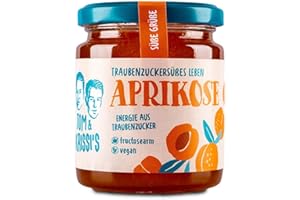 ‎TOM & KRISSI'S Tom & Krissi's Fruchtaufstrich, 250g - fructosearmer Brotaufstrich, vegan (Aprikose)