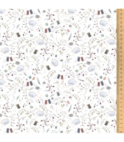 Acufactum Baumwollstoff 'Gartenliebe' Von Daniela Drescher – 0,5 M, 148 Cm Breit, 100% Baumwolle, OEKO-TEX