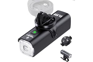 TOWILD Lumières Vélo avec Télécommande sans Fil,900 lumens Lumières de Vélo LED pour Le Trajet, la Lumière Avant de Vélo Rechargeable, étanche IPX6 pour la Conduite de Nuit, 2600 mAh
