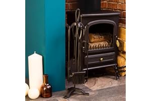 Fire Vida Buxton Companion Set, Metal, Black, 5 Pezzi, Acciaio e ghisa