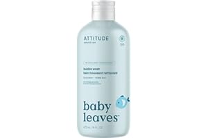 ATTITUDE Bubble Bath and Body Wash for Baby, EWG Verified, Dermatologically Tested, Plant- and Mineral-Based Ingredients, Vegan, Good Night, 473 mL