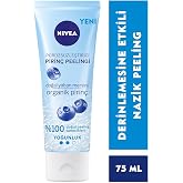 NIVEA P&uuml;r&uuml;zs&uuml;zleştirici Organik Pirin&ccedil; Peelingi 75 ml, Normal Ciltler, Y&uuml;z Temizleyici, Cildi Arındırır, Doğal Peeling Taneci