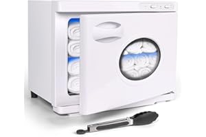 TopDirect Towel Warmer 23L, Large Hot Towel Warmer with UV-C Sterilisation & See-Through Window, XL Capacity Towel Heater Cabinet for Spa, Salon, Home (Holds 30+ Towels)