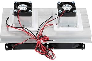 Lsgoodcare DC 12V DIY Thermoelectric Peltier Cooling System Semiconductor Radiator Heatsink Kit, 2 Cooling Fans, 2 Large Fans and 2 Cold Junction Modules