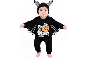 FUTERLY Deguisement Halloween Bebe, Deguisement Chauve Souris Bebe, Costume Halloween Bebes, Pyjama Halloweens Bebes, Tenue Halloweens Bébé Ensemble 0-24 Mois