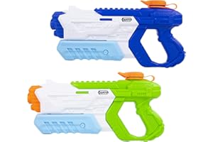 DMOPRDNB 2 Pack Water Gun,800ml Water Pistols for Kids & Adults Powerful Long Distance Water Blaster Super Soaker for Summer Outdoor Garden Strand Pool Party