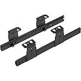 FIX&EASY Tastaturauszug Schienen Up&Down mit Arretierung Auszugschienen für Tastaturablage höhenverstellbar schwarz 300mm mit