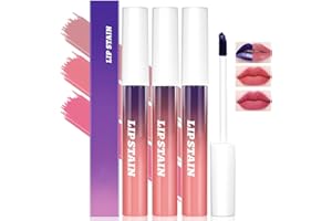 Sitovely 3PCS Peel Off Lip Stain, Matte Peel Off Lip Gloss Non-Stick Liquid Lipstick Waterproof Highly Pigmented Peel Off Lip Tint Stain (rose, M)