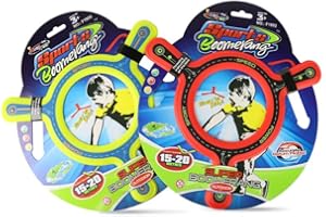 ALEDERWAYS Kids Boomerangs, Flying Rings Outdoor Sports Toy for Beginners and Young Throwers (Red+Green)