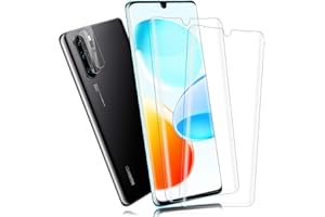 Carantee Verre Trempé pour Huawei P30 Pro, 2+2 pièces 9H Dureté Haute Sensibilité protection écran+Caméra Arrière, Ultra HD 3D plein écran vitre protection, Sans Bulles Huawei P30 Pro Film Protection