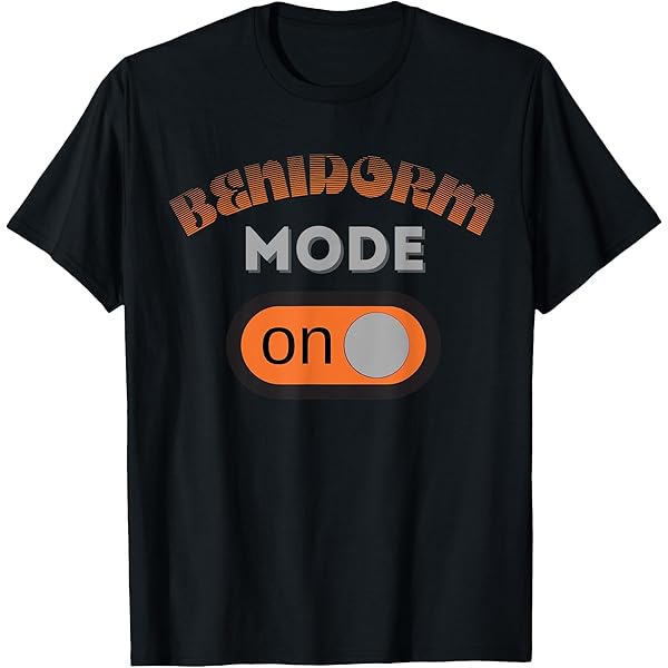 Benidorm Spanien Beach Mode Aktiviert Retro Urlaub Design T-Shirt
