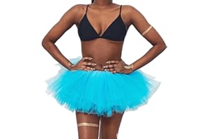 Flovel Falda de tutú de Tul Falda de Baile de Ballet en Capas Falda de Traje de Fiesta de Vestido Corto elástico Elegante para Mujeres y niñas