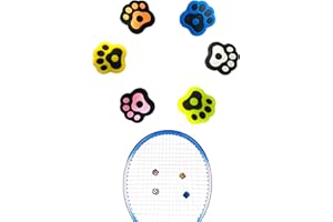 OHYER Pack of 6 Animal Damper Tennis Vibration Soft Silicone Racket Shock Absorber The Animals Shock Absorber Material Silicone Suitable for All Models of Tennis Rackets Badminton Racket