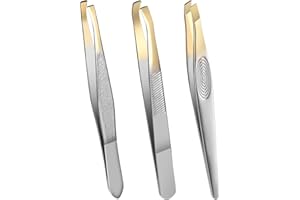 Amabro 3 sztuki pęsety do wyrywania brwi, pęseta do usuwania brwi, wąsów lub małych włosków, dla kobiet i mężczyzn