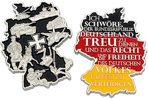 ‎CAFÉ VIERECK Café Viereck ® Bundeswehr Eid Deutschland Coin – Hochwertige Münze als Andenken an Dienstzeit – Nickel – matt – Geschenk für Soldaten & Veteranen