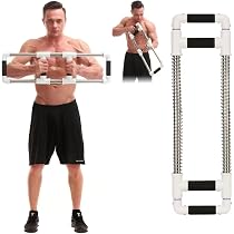 Barre Twister Musculation Réglable - 10-200kg - Pour Bras, Pectoraux, épaules - Hydraulique Sécurisé