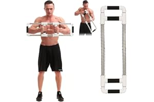 GoFitness Barra Push Down - Extensor de pecho - Equipo de Entrenamiento en Casa para Pecho, Brazos, Hombros, Abdominales y Espalda - Aparatos de Ejercicio Resorte para Casa o de Viaje