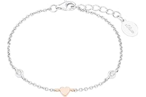 S.OLIVER sOliver Bracciale per bambine in argento sterling 925/acciaio inossidabile, motivo: braccialetto, fornito in confezione regalo per gioielli