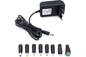 JZK Adattatore CA Alimentatore CA 100-240 V a CC 6 V 500 mA 1000 mA (1 A) 1500 mA 2000 mA (2 A) per Misuratore di Pressione Sanguigna, Allarme Campanello, Distributore di Sapone, AM/FM, Cestino