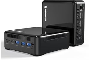 DREAMFYRE Mini PC de Bureau SSD 16 Go 512 Go 12e génération N95 (jusqu'à 3,4 GHz) avec Wi-FI 6/Bluetooth 5.0/3 x HDMI 2.0/3 x USB 3.0/4K HDMI*3 4K @ 60 Hz UHD Triple écran d'affichage pour