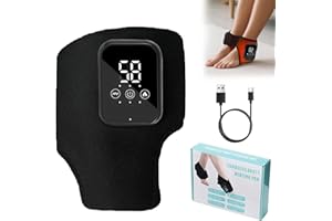 OMUIETIO Foot Massager,Triple Therapy Feet Massager,Electric Foot Massagers with 3-Level Heat & Massage Adjustable,2000mAH,Smart Timing,Large Touch Screen,Ankle Massage,Gift for Parents (Black)