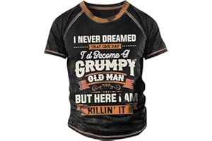 SHZFGUI Men's Sports Raglan T-Shirt Retro Short Sleeve Round Neck Plus Size Letter Printing Fashion Tops (S-XXXXXXL)