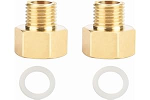PROFIWOAB Deux rallonges de réduction 1/4" extérieur x 3/8" intérieur en laiton