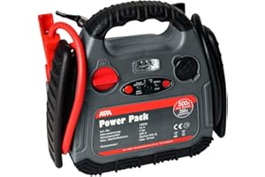 ‎EUFAB APA 16540 Power Pack, mit Kompressor und Starthilfe, 12 V,Schwarz, Grau, Rot