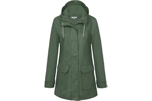 rhythm of the rain Regenjacke Damen Wasserdicht Regenmantel Gefüttert Atmungsaktiv Friesennerz PU Damen Regenjacke Wasserdicht Regenparka Regenjacke mit Kapuze