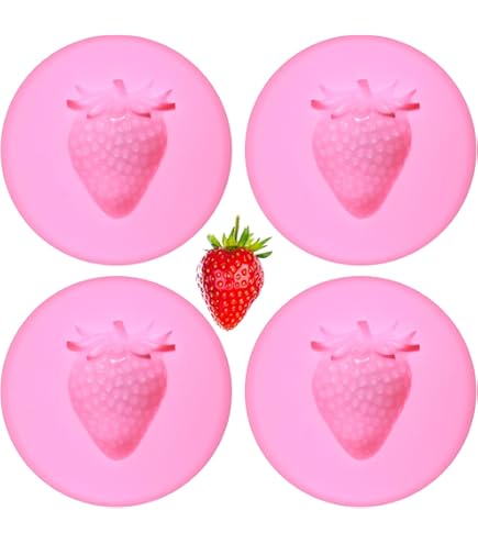 Erdbeer Silikonform 3D - Für Kerzen, Seifen & Harz DIY Projekte